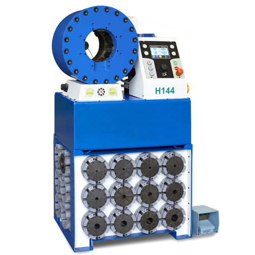 Crimpmaschine für Rohre - TUBOMATIC H144 ES - OP Srl - für Schläuche / automatisch / hydraulisch