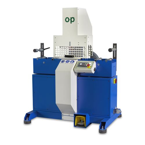 Rundmesser-Schneidemaschine - TF6 - OP Srl - für Gummi / für Schläuche / PLC-gesteuert