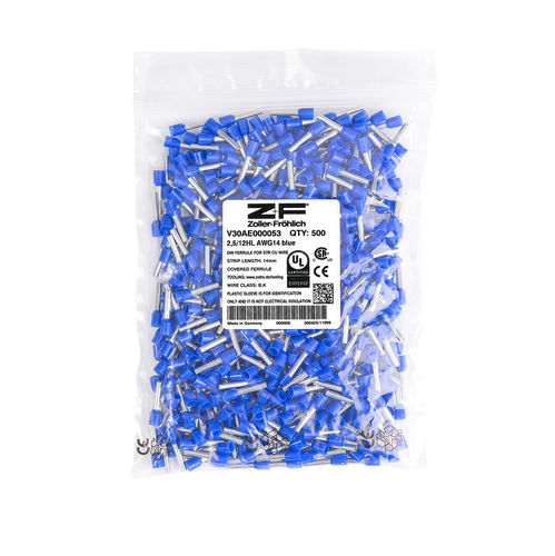 Flachsteckhülse - V30AE series - Zoller + Fröhlich Wire Processing - isoliert / aus verzinntem Kupfer / mit Kragen