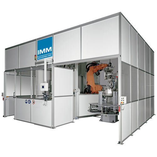 Roboterzelle für Schleifarbeiten - RC - IMM Maschinenbau GmbH - zum Entladen / Fräs / zum Laden
