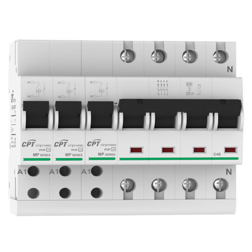 Überspannungsableiter für Telekom-Anwendungen - V-CHECK 4MP-25 - Cirprotec - Überspannung / dreiphasig / 4-polig