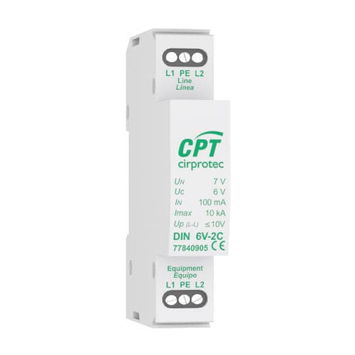 Überspannungsableiter für Telekom-Anwendungen - DIN 6V-2C - Cirprotec - für Photovoltaikanlage / Monoblock / 1 Paar