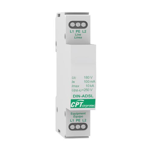 Überspannungsableiter / ADSL Leitung - DIN-ADSL - Cirprotec - für Telefonleitung / Monoblock / 1 Paar
