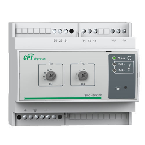 Isolationsüberwachungsgerät für AC-Netz - ISO-CHECK EV 500 - Cirprotec - für DIN-Schiene / für Photovoltaikanwendung / für Elektrofahrzeug-Ladestation