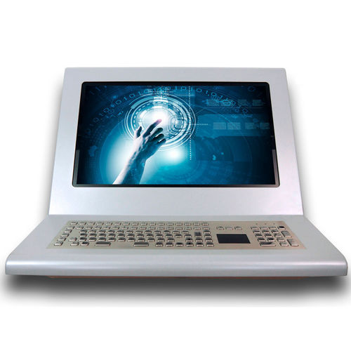 Bedienterminal mit Tastatur - WALT-M22P-T - WES Systeme Electronic GmbH - Multi-Touch-Screen / kapazitive Projektionstechnologie / wandmontiert