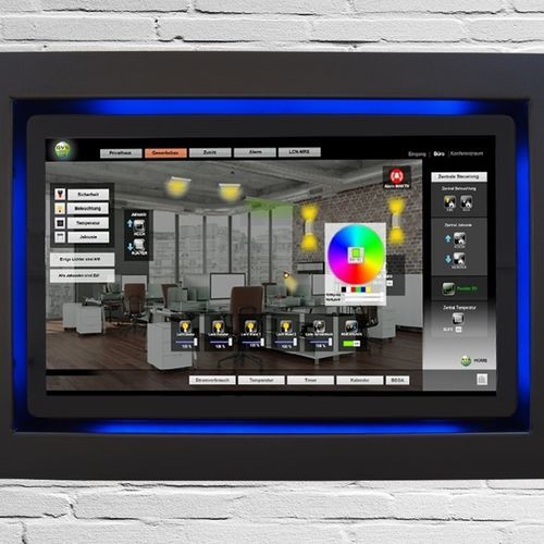 Monitor mit kapazitivem PCAP-Touchscreen - TIW15.6-LCN-GVS-PC-B - WES Systeme Electronic GmbH - Multitouchscreen / 15,6" / Full HD