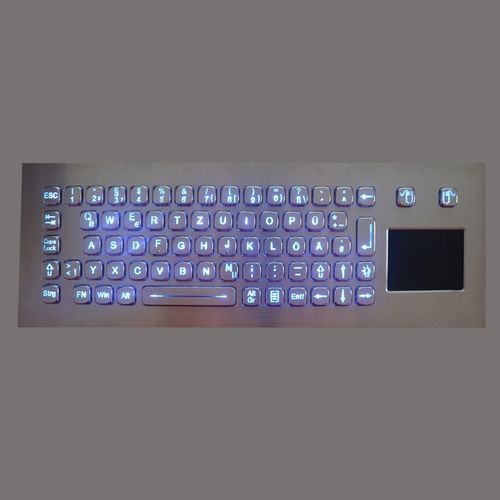 Einbaufähige Tastatur - TASTATUR-70BLTPAD-OUT - WES Systeme Electronic GmbH - mit mechanischen Tasten / 70 Tasten / Touchpad