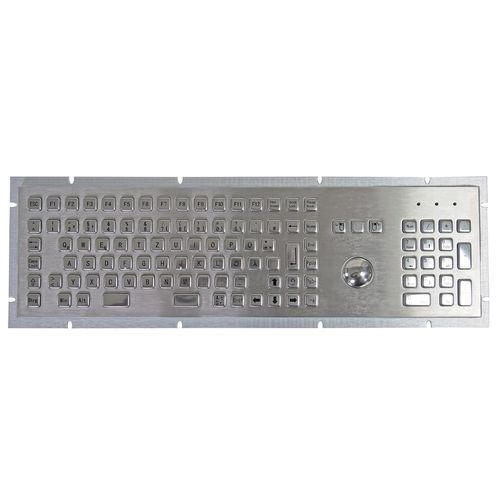 Einbaufähige Tastatur - TASTATUR-102TS - WES Systeme Electronic GmbH - mit mechanischen Tasten / 102 Tasten / Trackball