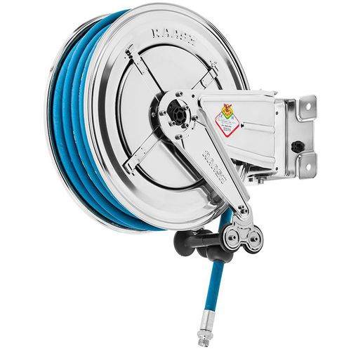 Schlauchtrommel - 8423.302 - RAASM SpA - einziehbar / für Heißwasser / für Chemikalien