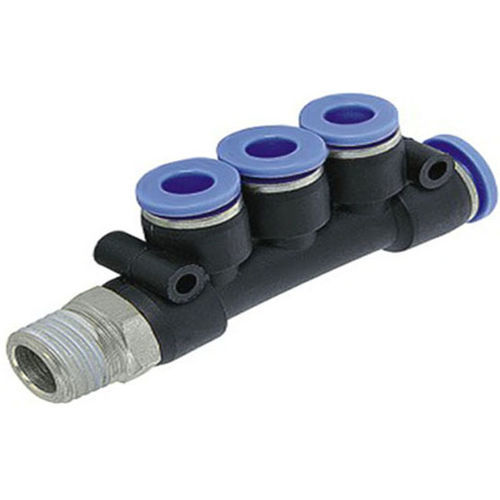 4-Wege-Verteilerblock - P-RMT series - Kee Connections - Thermoplast / Gewinde