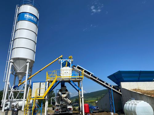 Kompakte Betonmischanlage - C60-SNG PLUS - PROMAX - festinstalliert
