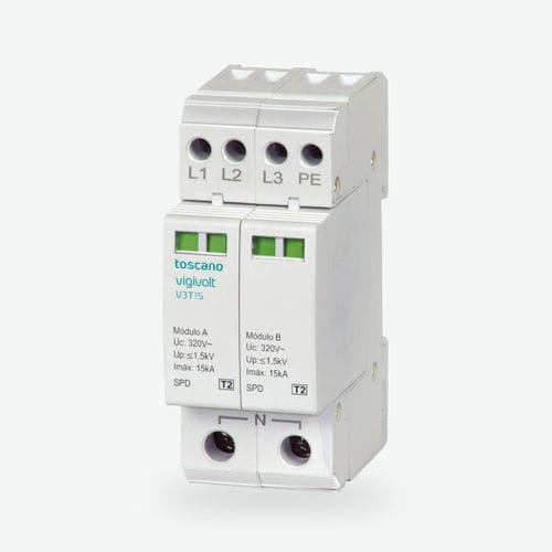 Überspannungsableiter Typ 2 - Vigivolt V3T-15 - Toscano Linea Electronica - für transiente Spannung / Varisto / Gasentladung