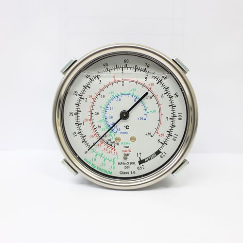 Analoges Manometer - PGR-75-SS - Seasons Gauge Co., Ltd - für Schalttafelmontage / Edelstahl / Messing