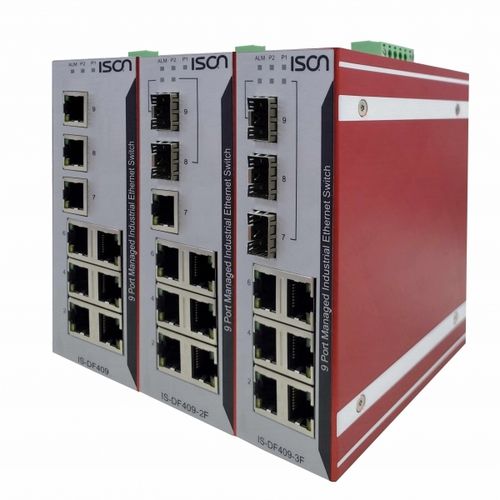 Ethernet-Switch / managed - IS-DF409 series - ISON Technology Co., Ltd. - 9 Ports / Netzwerkschicht 2 / für DIN-Schiene