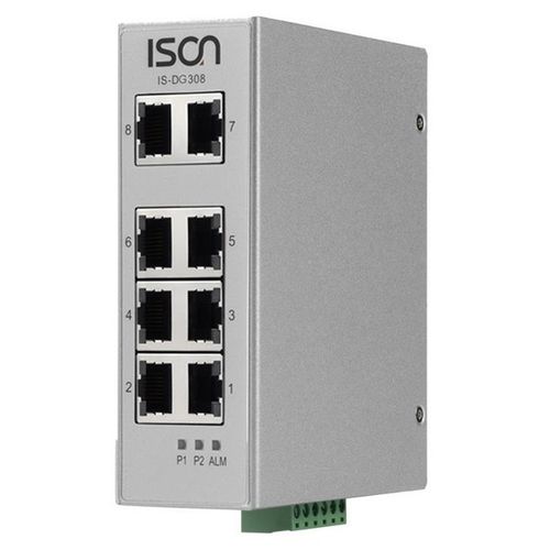Ethernet-Switch / unmanaged - IS-DG308  - ISON Technology Co., Ltd. - 8 Ports / Netzwerkschicht 2 / für DIN-Schiene