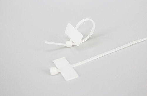 Kunststoffkabelbinder - DM-100MKT	 - DEMOELE / Wenzhou Duanmeng Electric Co.,Ltd - Nylon / mit Etikettenhalter