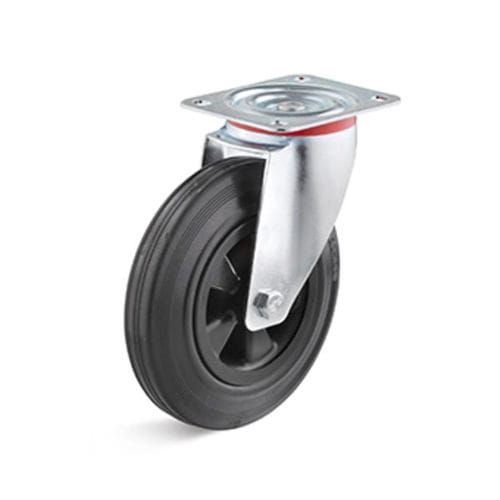 Lenkrolle - VGK_R1 series - KARWEG GmbH & Co. KG - mit Grundplatte / geräuscharm / mit Bremse
