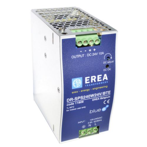 Stromversorgungstransformator - DR-SPS240W24V/BTE - EREA Transformers - für Industrieanwendungen / einphasig / Niederspannung