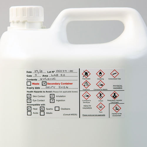 Bedruckbares Etikett - Hazard Warning Labels - CILS International - selbstklebend / für Labor