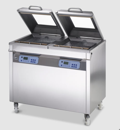 Halbautomatische Verpackungsmaschine - C 300 Twin - MULTIVAC Group - Doppelkammer / Vakuum / Schweißstange