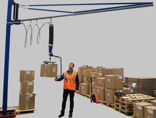 Säulenschwenkkran - Manut-LM - für Hubanwendungen / Aluminium / mit Vakuumgreifer
