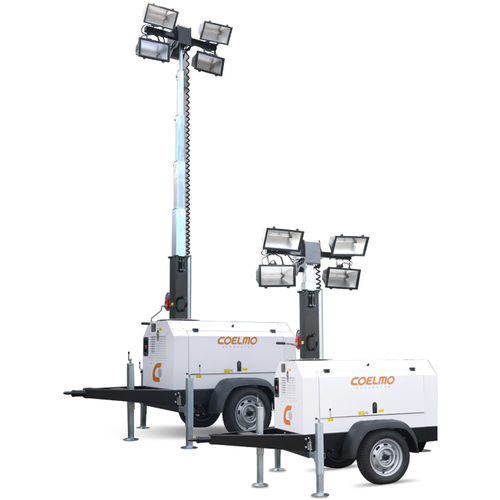 Halogen-Lichtmast - LT7M4x400J-Y - Coelmo spa - dieselbetrieben