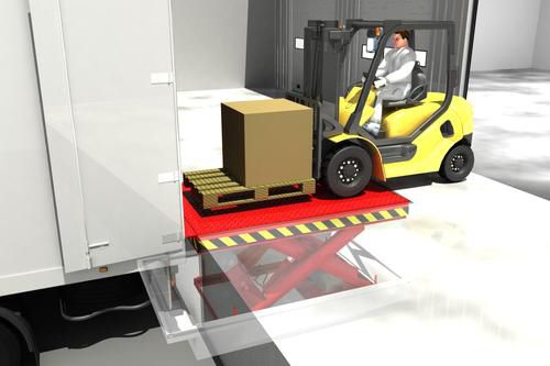 Scherenhubtisch - Loading Systems International - hydraulisch / festinstalliert / für Laderampen