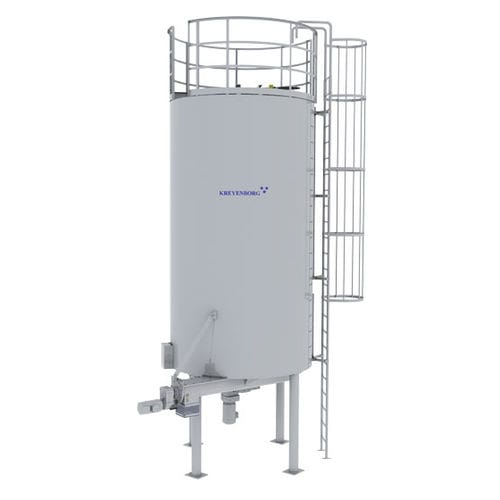 Silo mit Mixer - Fiber Silo - KREYENBORG GmbH & Co. KG - mit flachem Boden / für Pulver / für Schüttgut