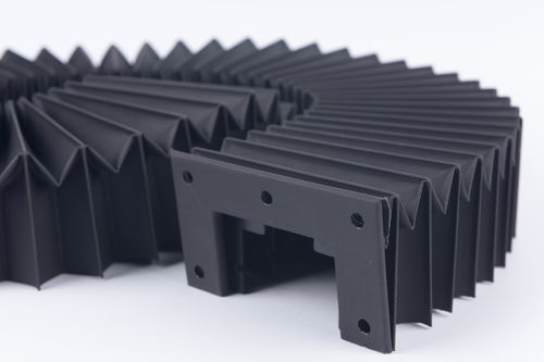 Flach-Balg - Bellow Cover - Thodacon Werkzeugmaschinenschutz GmbH - rechteckig / Gummi / Edelstahl