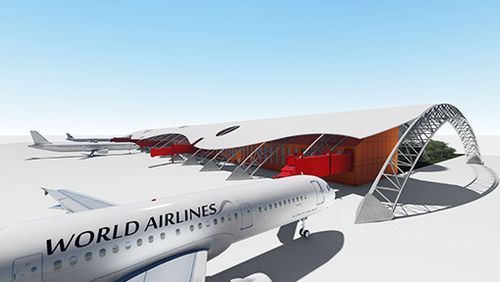 Modulare Halle - Gaptek - Flugzeug / ISO 14001 / mit großen Abmessungen