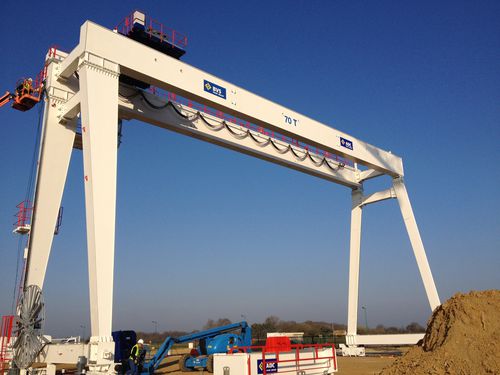 Schienenmontierter Portalkran - BVS Cranes-BÜLBÜLOĞLU VİNÇ SAN. ve TİC. A.Ş. - für Modulgebäudebau / für schwere Lasten / für Spezialanwendungen