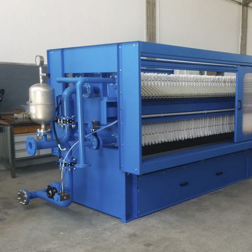 Seitenholm-Filterpresse - SAPF  - Autemi s.r.l. - halbautomatisch / Hochdruck / zur Abwasserbehandlung
