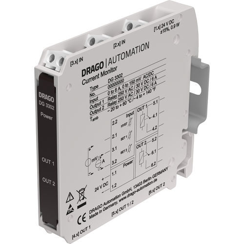 DC-Stromprüfgerät - DG 33 series - DRAGO Automation GmbH - Hutschienenmontage / Differenzstrom