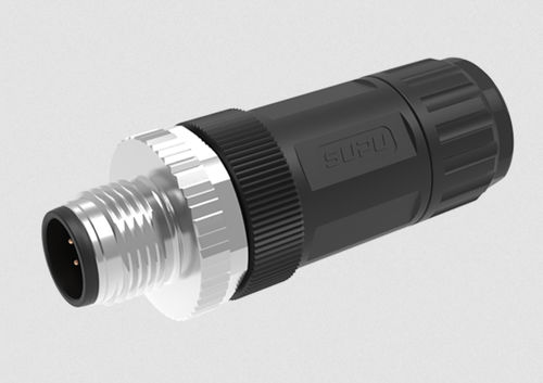 Stromversorgungs-Steckverbinder - M12A08Z-MAASTUB - Ningbo SUPU Electronics Co., Ltd. - Schrauben / für Kabel / für Montagestraßen