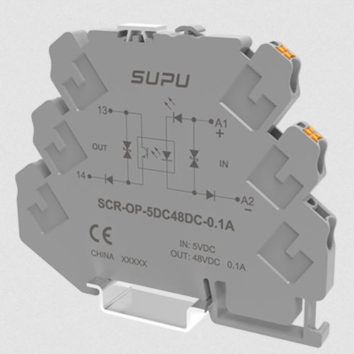 Statisches Relais / DC - SCR-OP-5DC48DC-0.1A - Ningbo SUPU Electronics Co., Ltd. - AC / für DIN-Schiene / Koppel