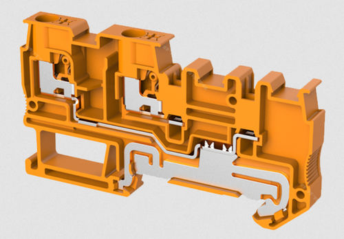 Klemmenblock auf DIN-Schiene - TPIO2.5-IN-3-PE - Ningbo SUPU Electronics Co., Ltd. - Federdruck / Push-in / Kupfer