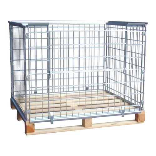 Metallaufsatzrahmen - PALL100 - Italiana Contenitori Srl - faltbar / Maschendraht