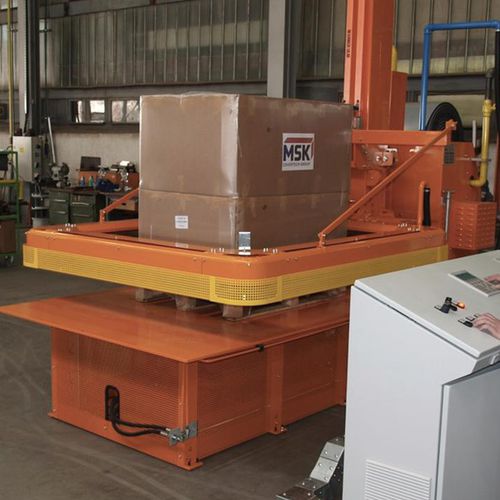 Haubenmaschine mit Schrumpffolie - Econotech - MSK - halbautomatisch / für Baustoffe / für die Lebensmittelindustrie
