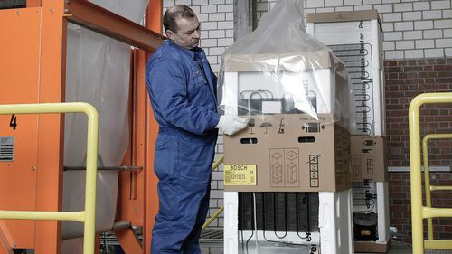 Halbautomatische Haubenmaschine - MSK - mit Stretchfolie / Paletten / vertikal