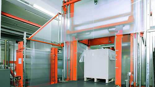 Haubenmaschine mit Schrumpffolie - Flowtech - MSK - automatisch / für Paletten / für elektrische Haushaltsgeräte