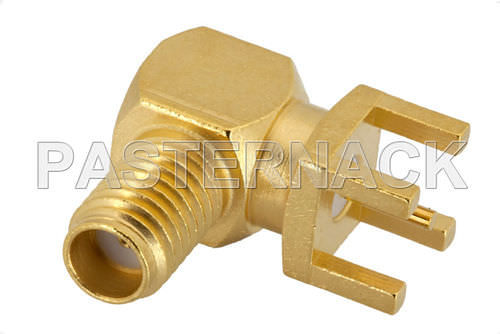 Funkfrequenz Steckverbinder - SSMA series  - Pasternack Enterprises, Inc. - koaxial / DIN / rechtwinkelig