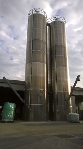 Silo / konischer Zylinder - GP DI PIAZZON S.r.l. - für den Außeneinsatz / Edelstahl / Aluminium