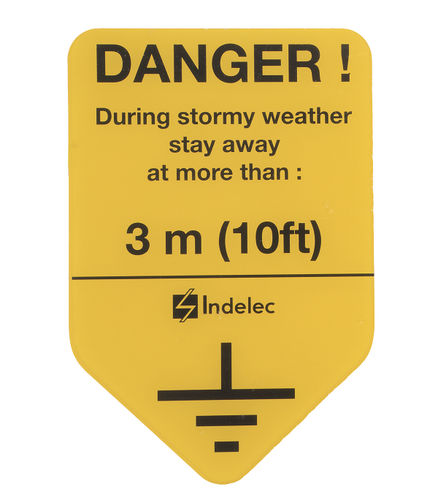 Sicherheitsetikett - C3263 - Indelec - PVC / auf Bogen