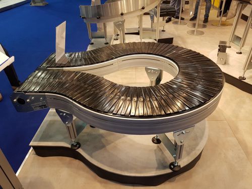 Bandförderer - AmbaVeyor - AmbaFlex Spiral Conveyor Solutions - Rollen / horizontal / gebogen