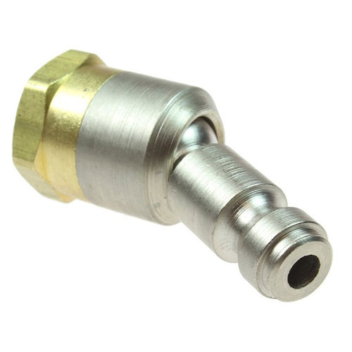 Pneumatischer Anschluss - 16-04BSF - Coilhose Pneumatics - geriffelt / rechtwinkelig / Messing