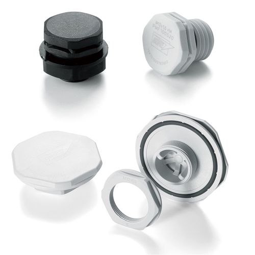 Druckausgleichstopfen - PMF series - TAKACHI Electronics Enclosure Co., Ltd. - sechseckig / Gewinde / Kunststoff
