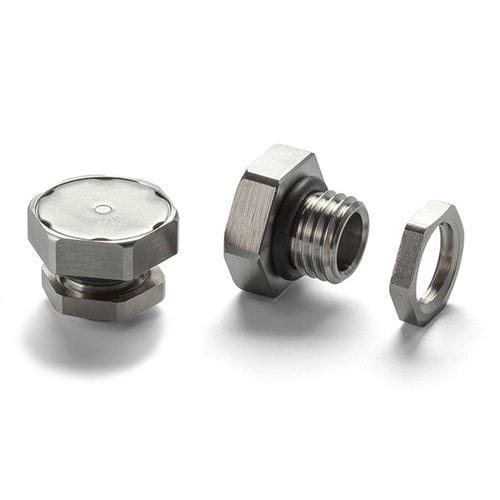 Druckausgleichstopfen - PMF-12M series - TAKACHI Electronics Enclosure Co., Ltd. - sechseckig / Gewinde / Edelstahl
