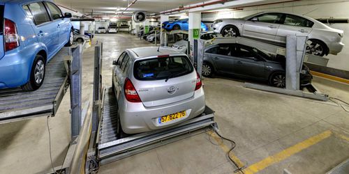 Gleitende Parkhebebühne - Parkbox 401 - Otto Wöhr GmbH - schräg