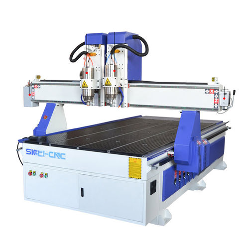 CNC-Konturfräsmaschine - 1325 - Jinan Sign CNC Equipment Co., Ltd - 3-Achs / Zweikopf / Holz