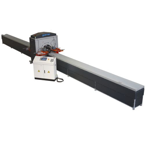 Automatische Senkrechtstoßmaschine - HDS500C - HF HAYTEK PLASTIC AND PLASTIC MACHINERY CO - für PE-Rohre / für PVC-Profile